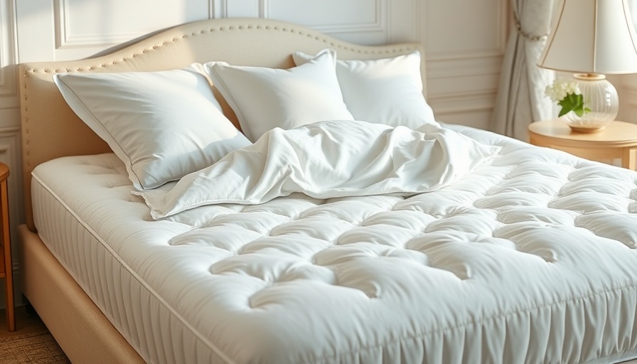Luxurious mattress in elegant bedroom using generative AI shopping tool