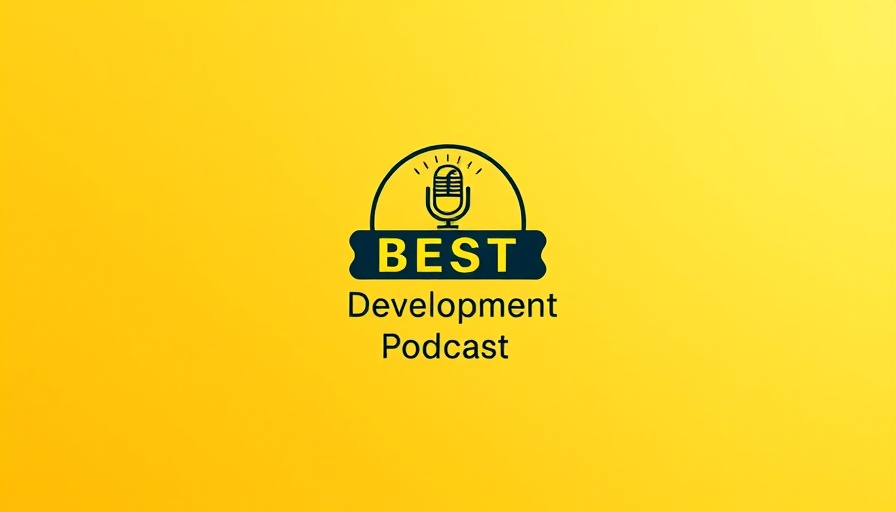 Minimalist yellow background highlighting Learning and Development Podcasts.