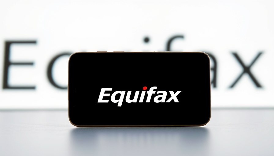 Equifax Financial Growth logo displayed on smartphone.