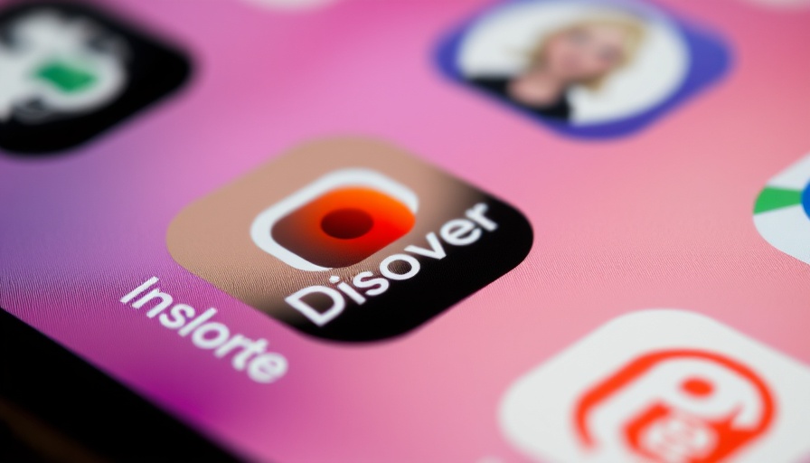 Close-up of Discover app icon on phone screen for Discover credit trends.