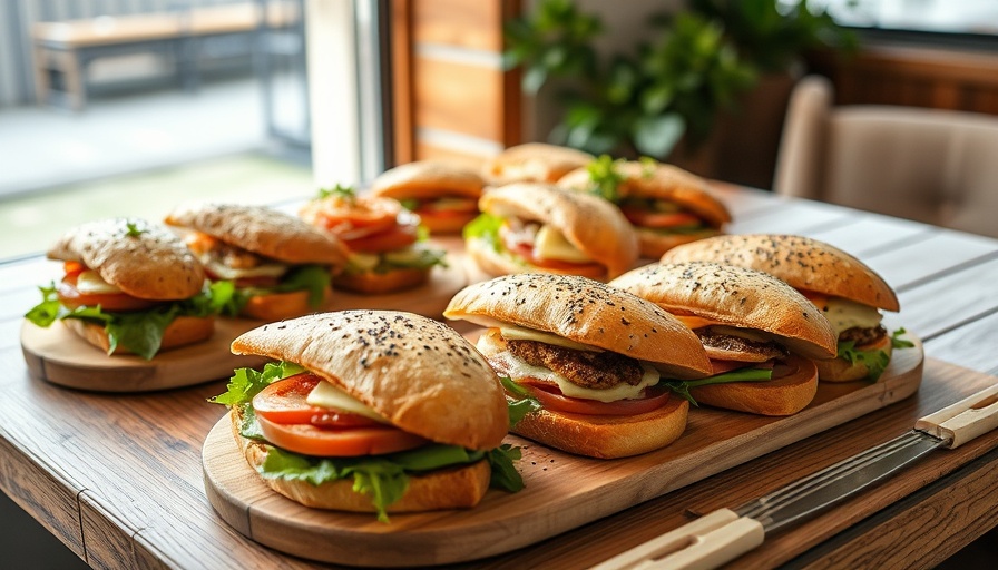 Fresh spring recipes on restaurant menu with vibrant sandwiches.