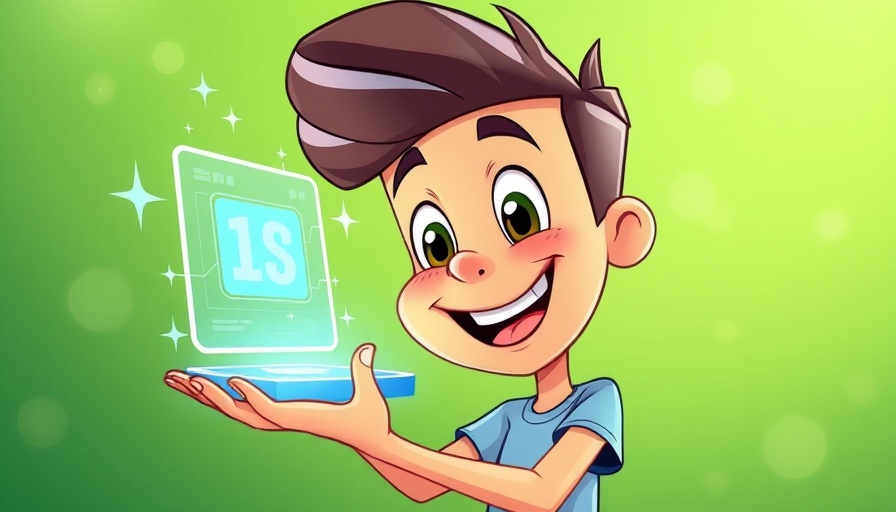 Cartoon character using digital interface for free employee training plan templates