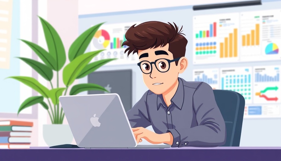 Illustration of a professional working on essential Excel formulas for business owners.