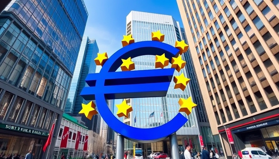 Euro symbol in financial district representing simplifying banking rules.