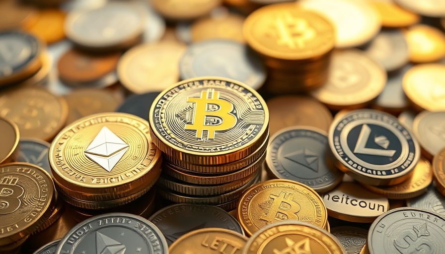 Shiny cryptocurrency coins in a stack - crypto deals concept.