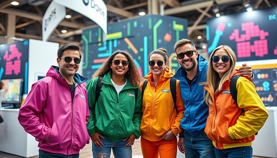 Trade show attire strategies with colorful retro windbreakers.