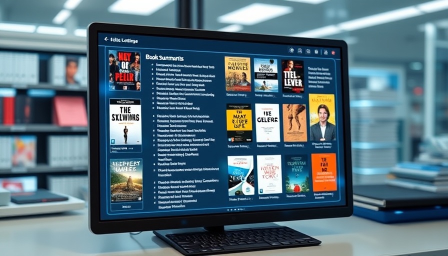 Digital workspace showcasing productivity book summaries list. Leadership and Self-Deception Summary included.