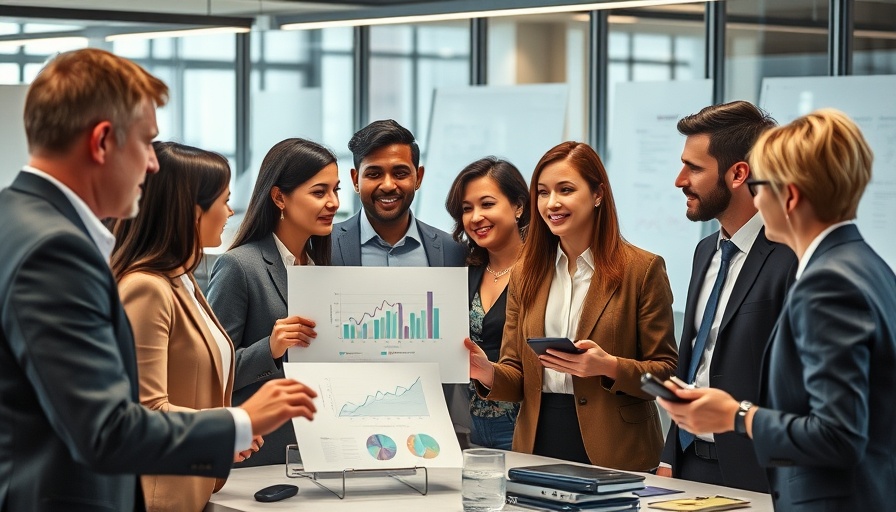 Professionals discussing customer acquisition strategies in an office.