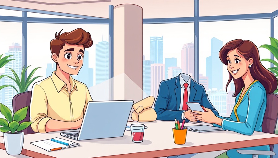 Cartoon office scene depicting a 30-60-90 Day Plan for Onboarding.