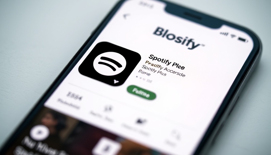 Spotify app details on smartphone screen.
