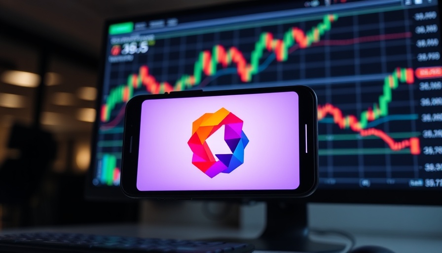 AI and Ecosystem Lending Growth depicted with abstract logo and stock chart
