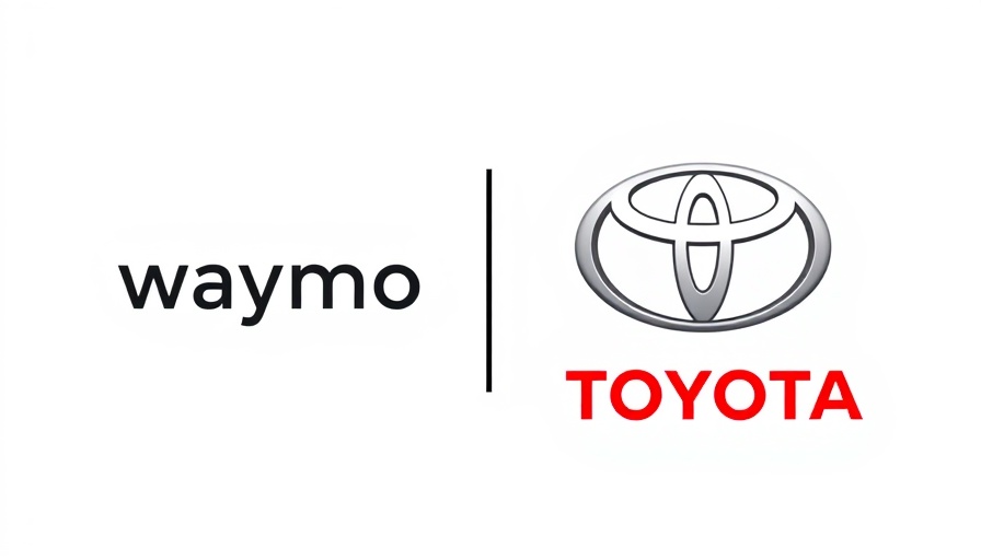 Self-driving technology partnership logo featuring Waymo and Toyota.
