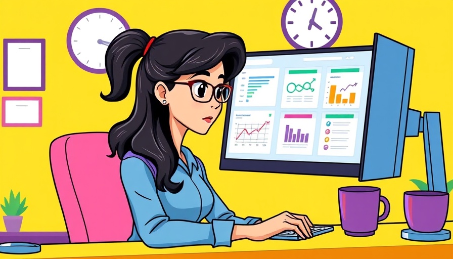AI prompts for product managers: cartoon of product manager at dual screens