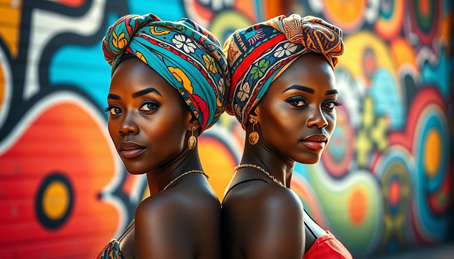 Two women in colorful head wraps illustrating cultural competency leadership.