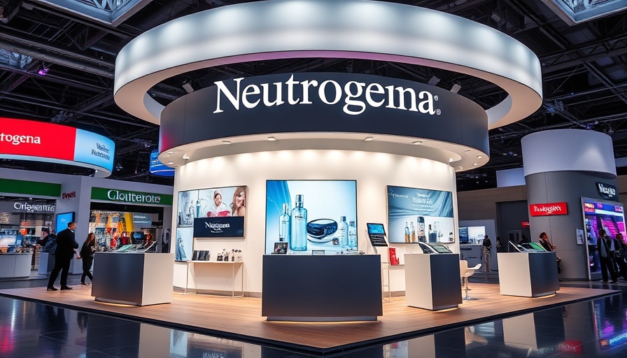 Neutrogena exhibit booth highlighting customer acquisition strategies.