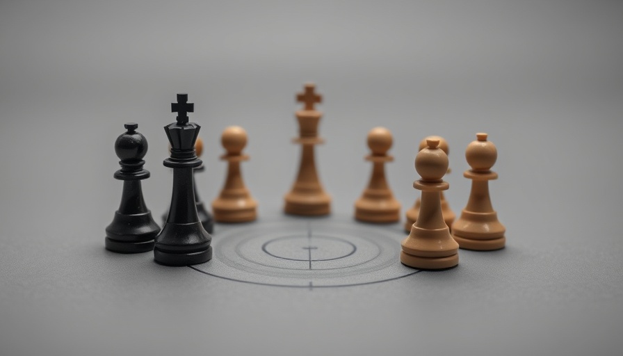Strategic chess pawns on a target board, recession proofing sales process.