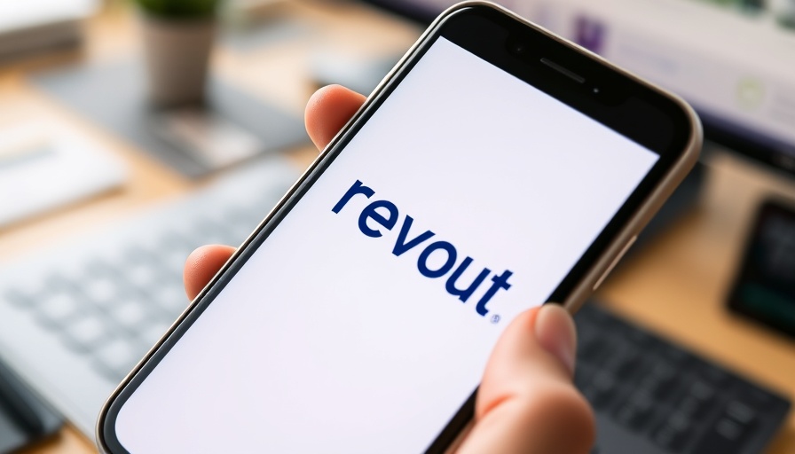 Fintech telecommunications app displayed on smartphone.