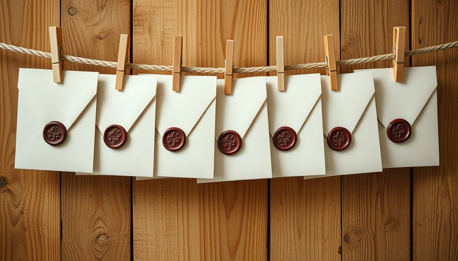 Elegant envelopes with wax seals in holiday marketing with direct mail.