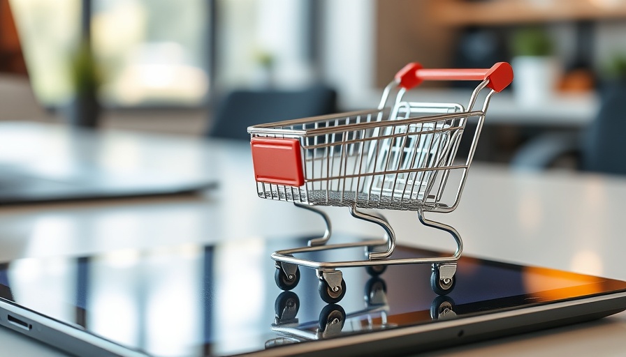 Understanding consumer purchase decisions concept with shopping cart on tablet.