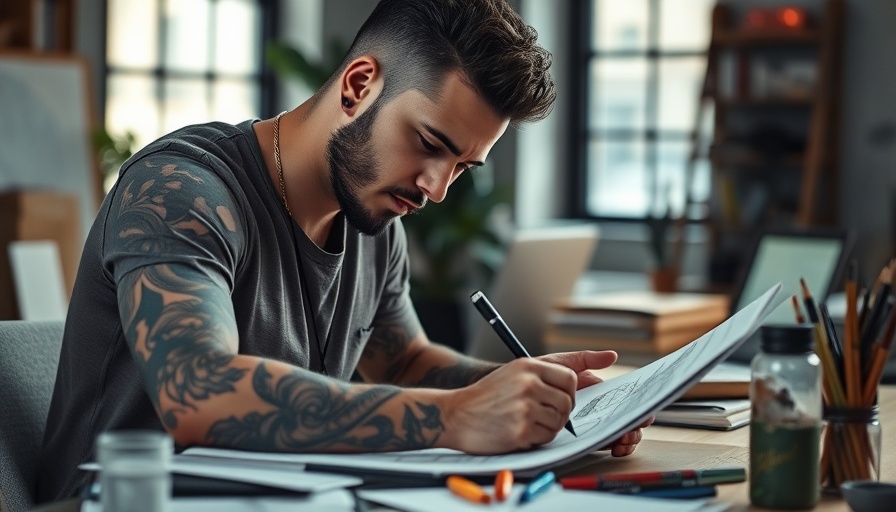 Creative in-office event idea with team sketching designs.