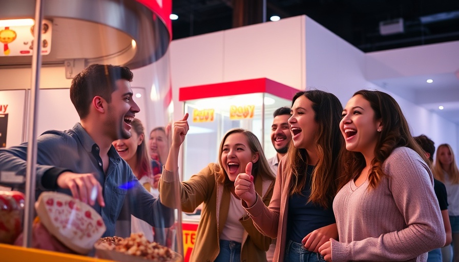 Claw machines boosting customer engagement at a trendy event.