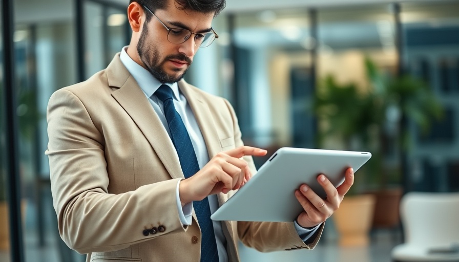 Professional using a tablet for boost sales strategies in office.
