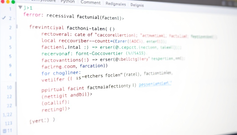 Python factorial function code snippet with error handling in collaborative software.