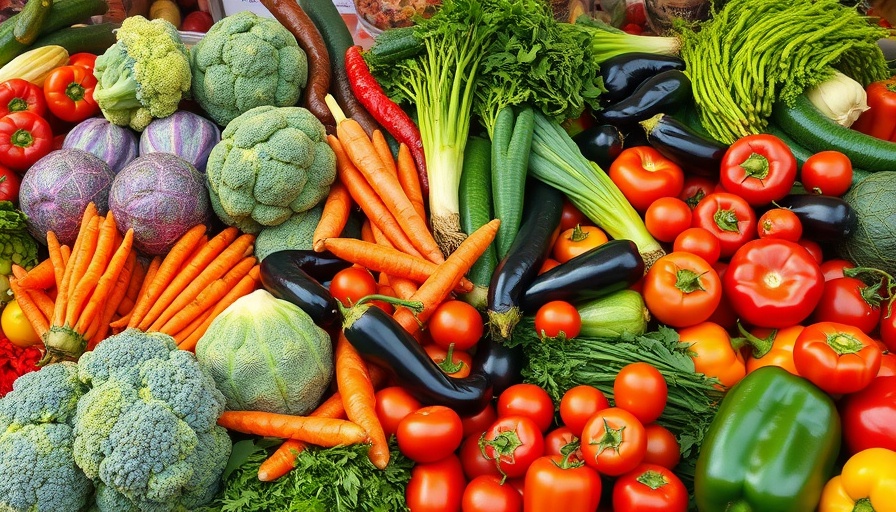 Vibrant vegetables at farmers market, ideal for seniors farmers market vouchers.