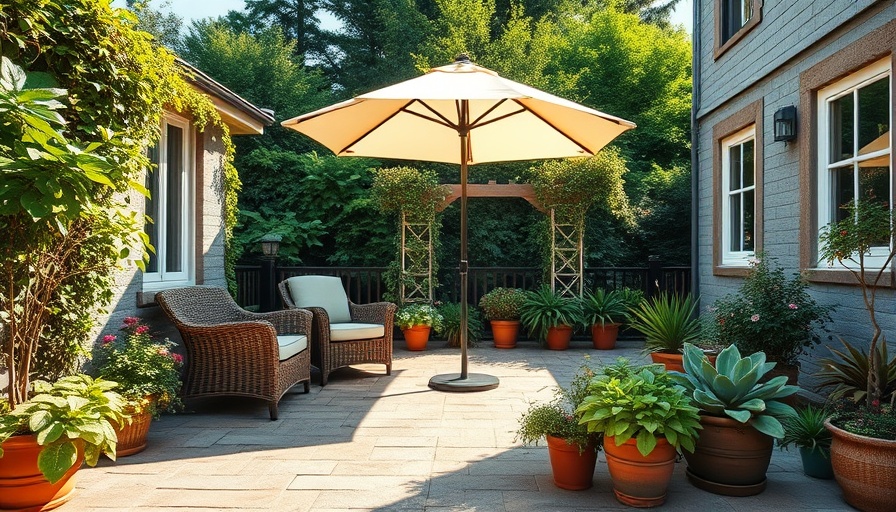 Patio setup featuring how to pack and move patio furniture