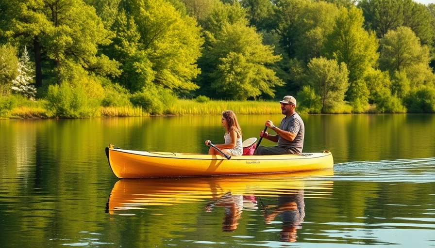 Father and daughter kayaking, welcome spring in Gaston County