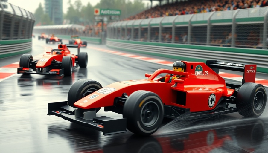 LEGO Formula 1 cars at 2025 Miami Grand Prix activations.