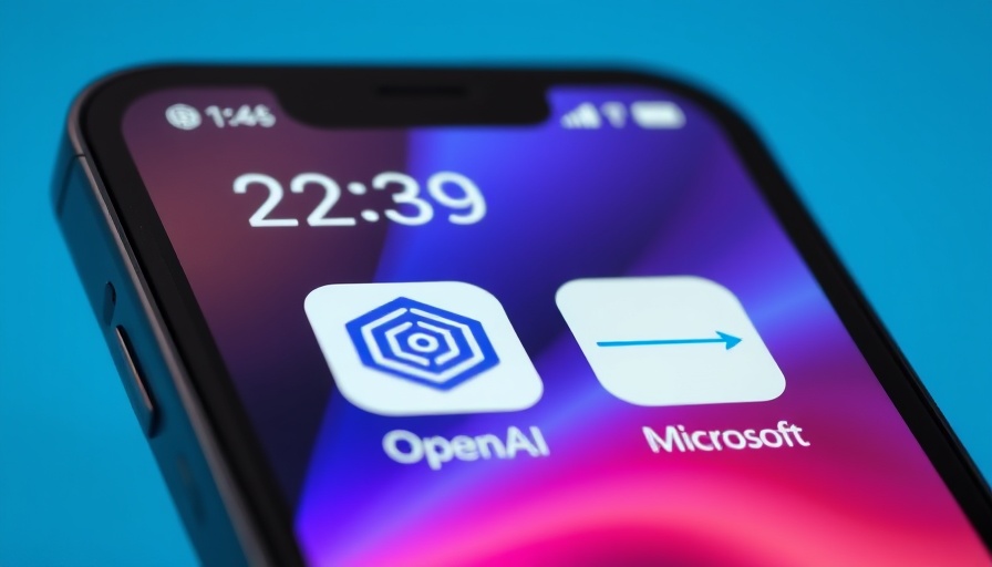 OpenAI and Microsoft app icons on smartphone screen