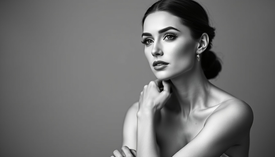 Elegant woman in monochrome portrait for Evelyn's Book Club.