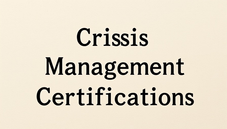 Minimalist design image for best crisis management certifications.