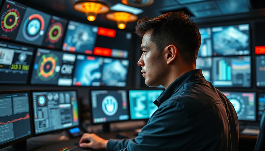 Person monitoring screens in Charlotte escape room control scene.