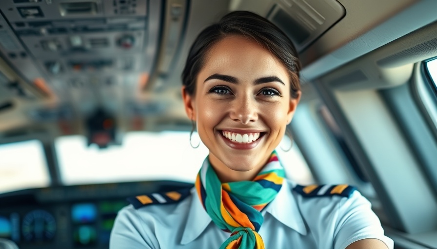 Confident female airline pilot in cockpit, female pilot story.