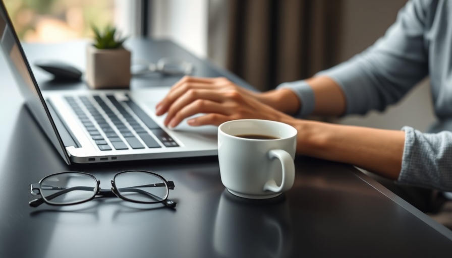 Close-up workspace with coffee, eyeglasses, and laptop for solopreneur business ideas.