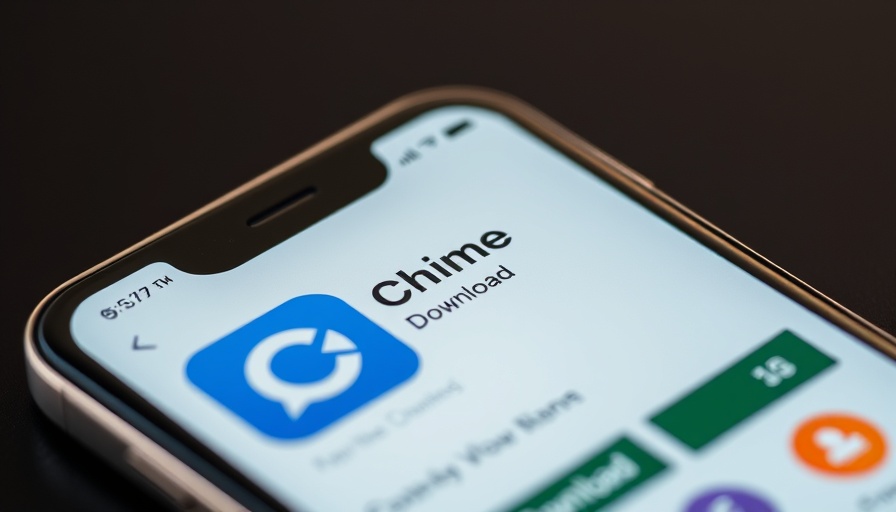 Chime Financial app on smartphone screen representing fintech opportunities.