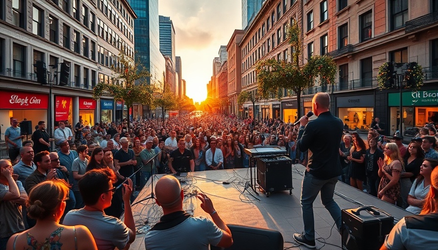 Energetic band playing North Carolina beach music at a lively concert.