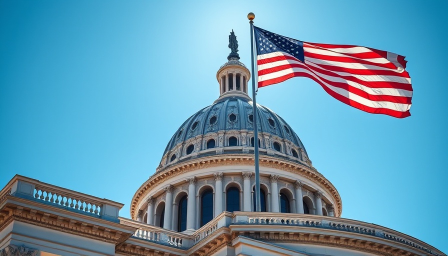 Government building dome with flag, symbolizing regulations hindering mergers.