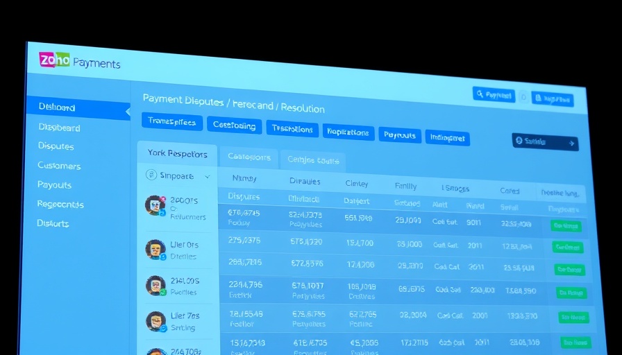 Zoho Payments dashboard showing dispute resolution and transaction details.