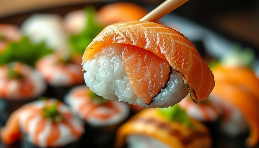 Close-up sushi detail highlights how diners choose restaurants for quality.