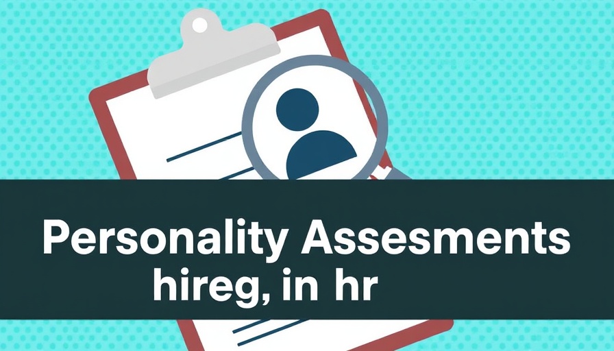 Illustration of personality assessments in hiring with magnifying glass.