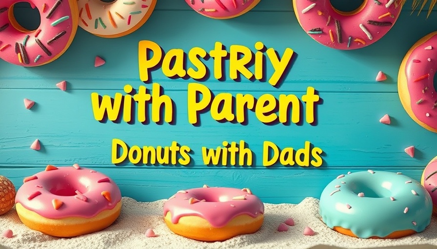 Local events flyer for Pastries with Parents: Donuts with Dads.