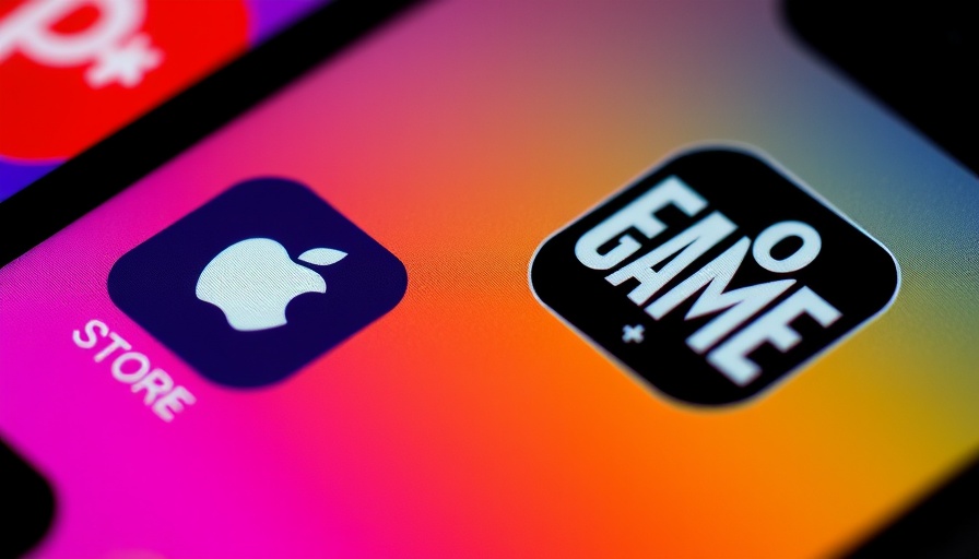 Epic Games app store dispute visualized through app icons.