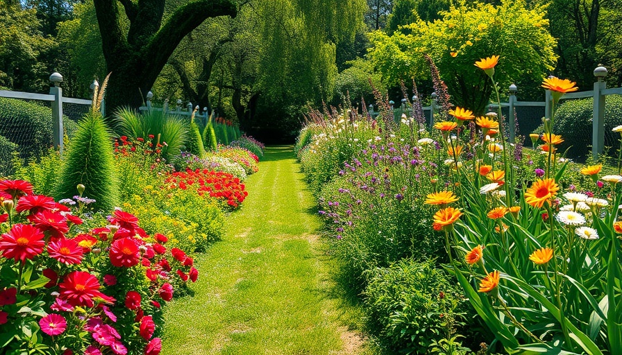 Lush garden path during Spring Open Nursery and Garden Days.