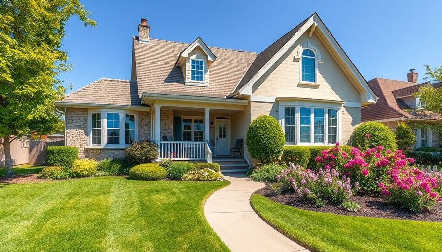 Beautiful suburban home on a sunny day, ideal for first-time homebuyers.