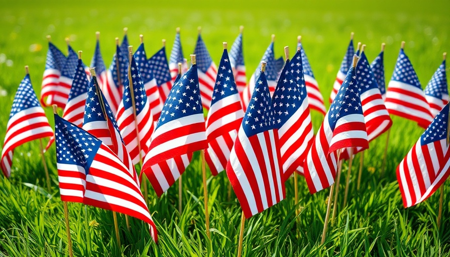 American flags for Memorial Day Weekend events Triangle.