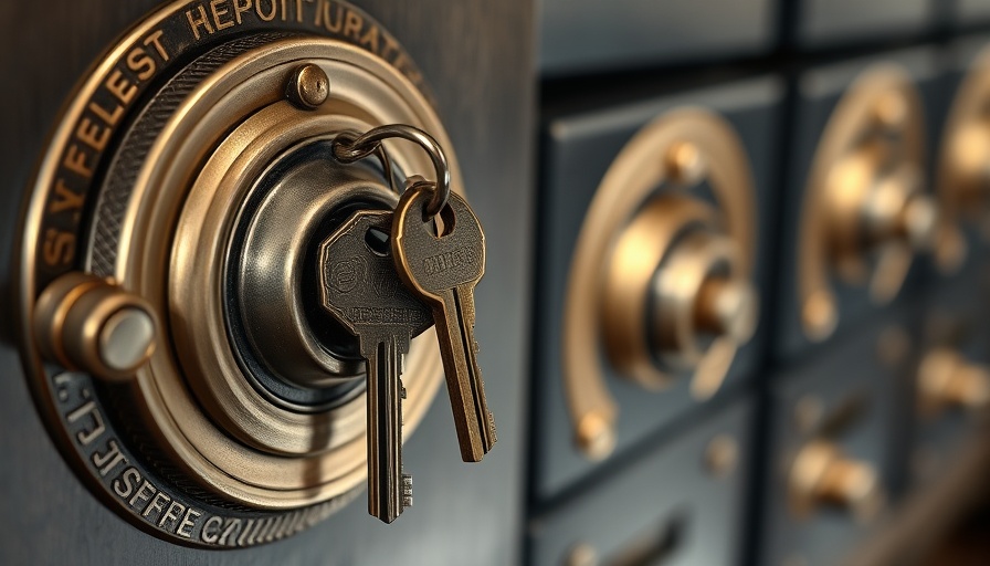 Close-up of vintage keys in a lock for Father's Day gifts for finance dads.
