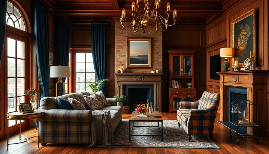 Cozy speakeasy living room design with vintage decor